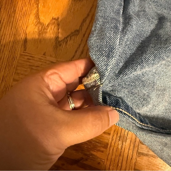 NEW Lane Bryant Boyfriend Short Denim Distressed Overalls Shortalls Sz 18 Casual - Picture 12 of 14